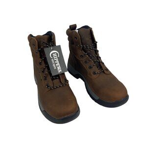 Chippewa Steel Toe Work Boots Size 10D Brown Leather